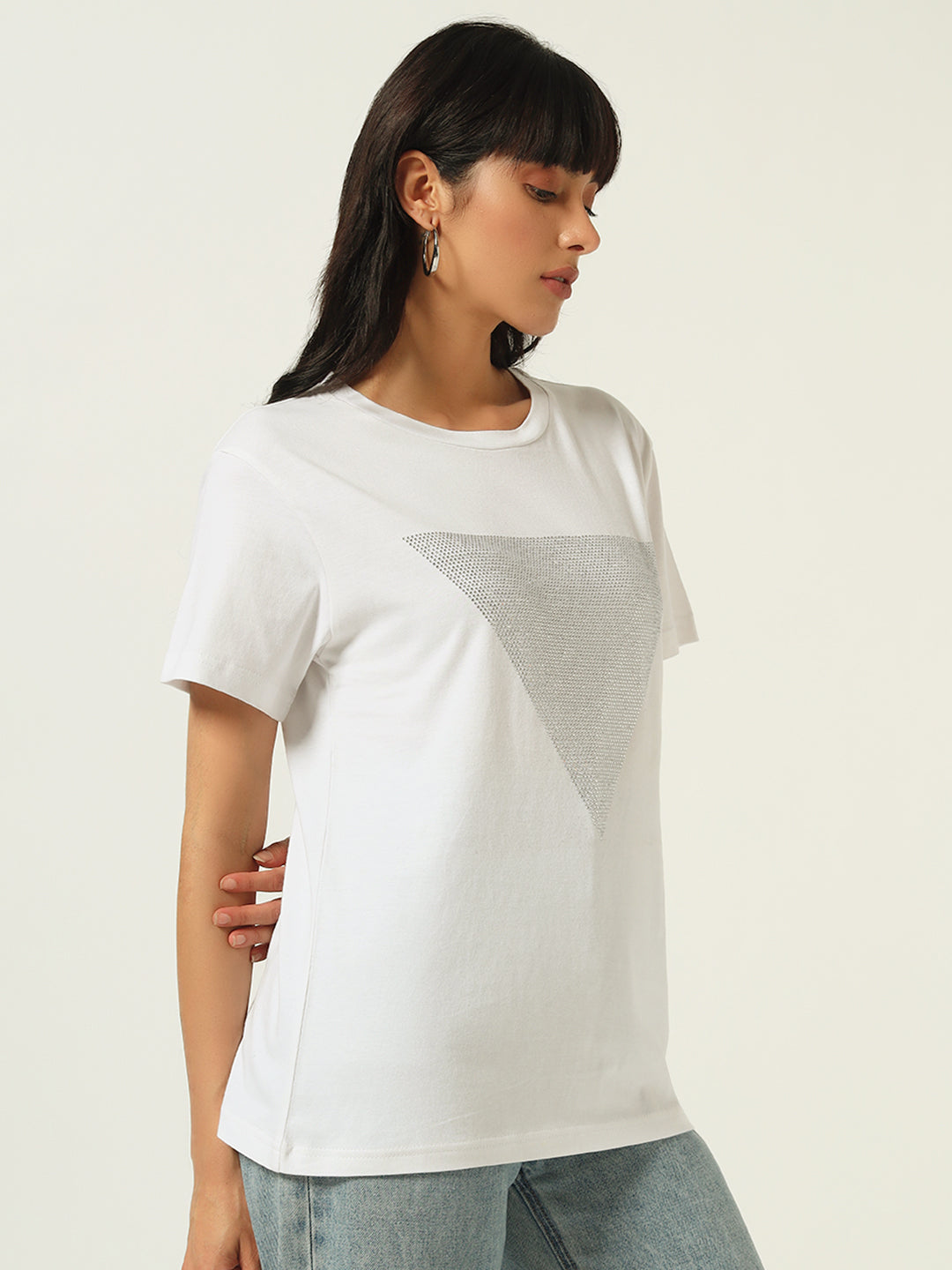 Beatnik White Sequence T-shirt
