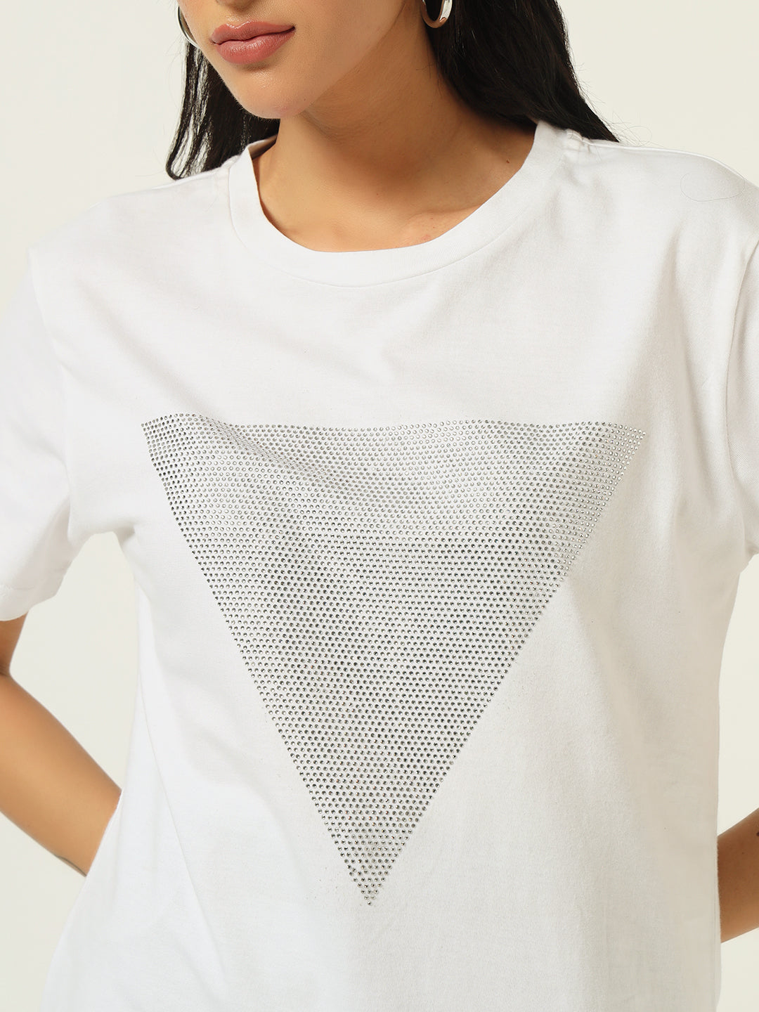 Beatnik White Sequence T-shirt