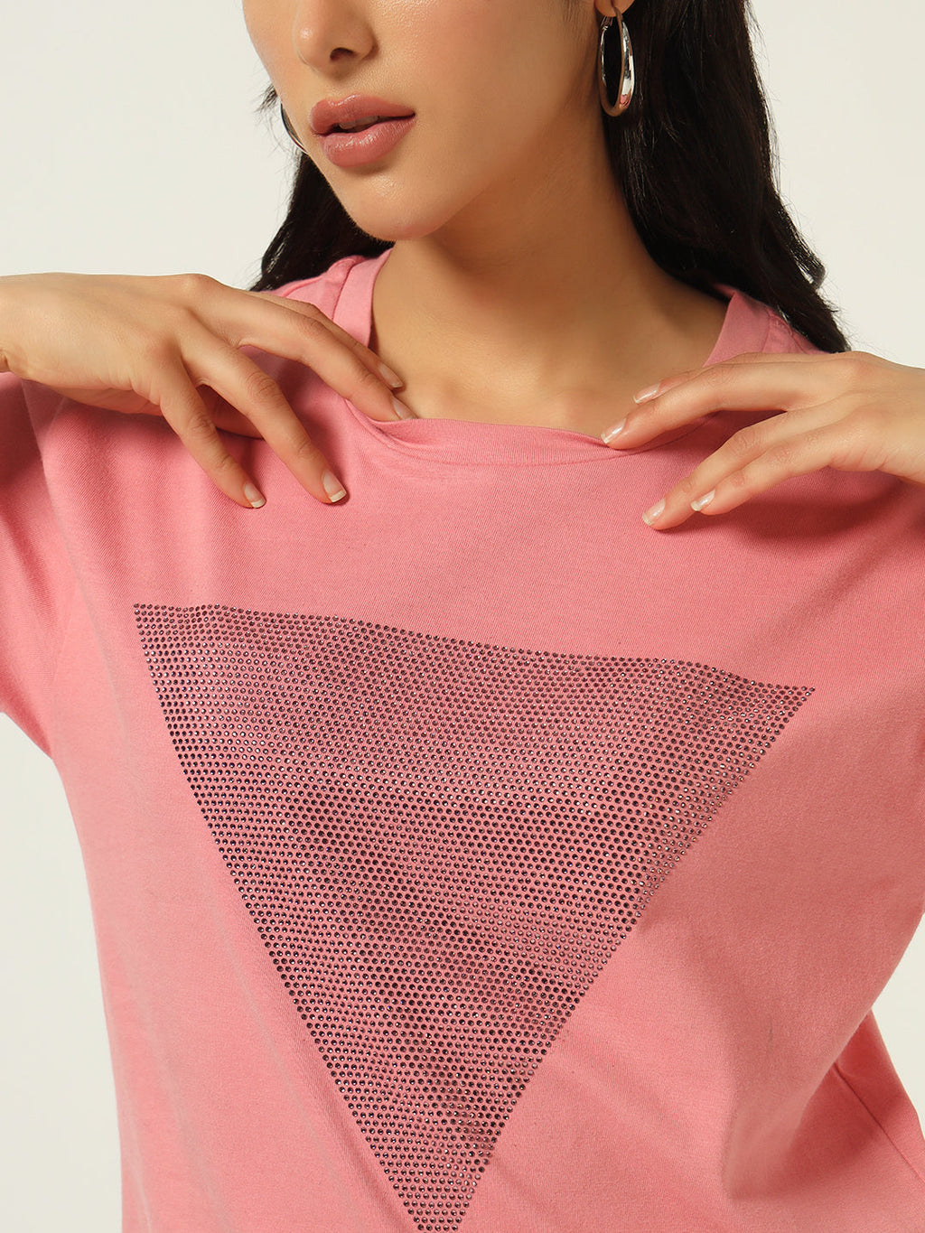 Beatnik Pink Sequence T-shirt