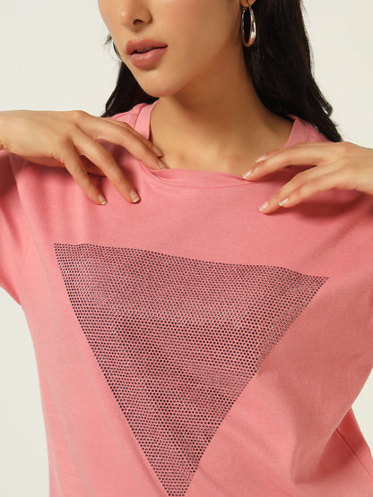 Beatnik Pink Sequence T-shirt