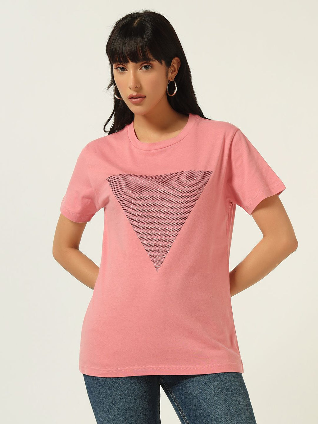 Beatnik Pink Sequence T-shirt
