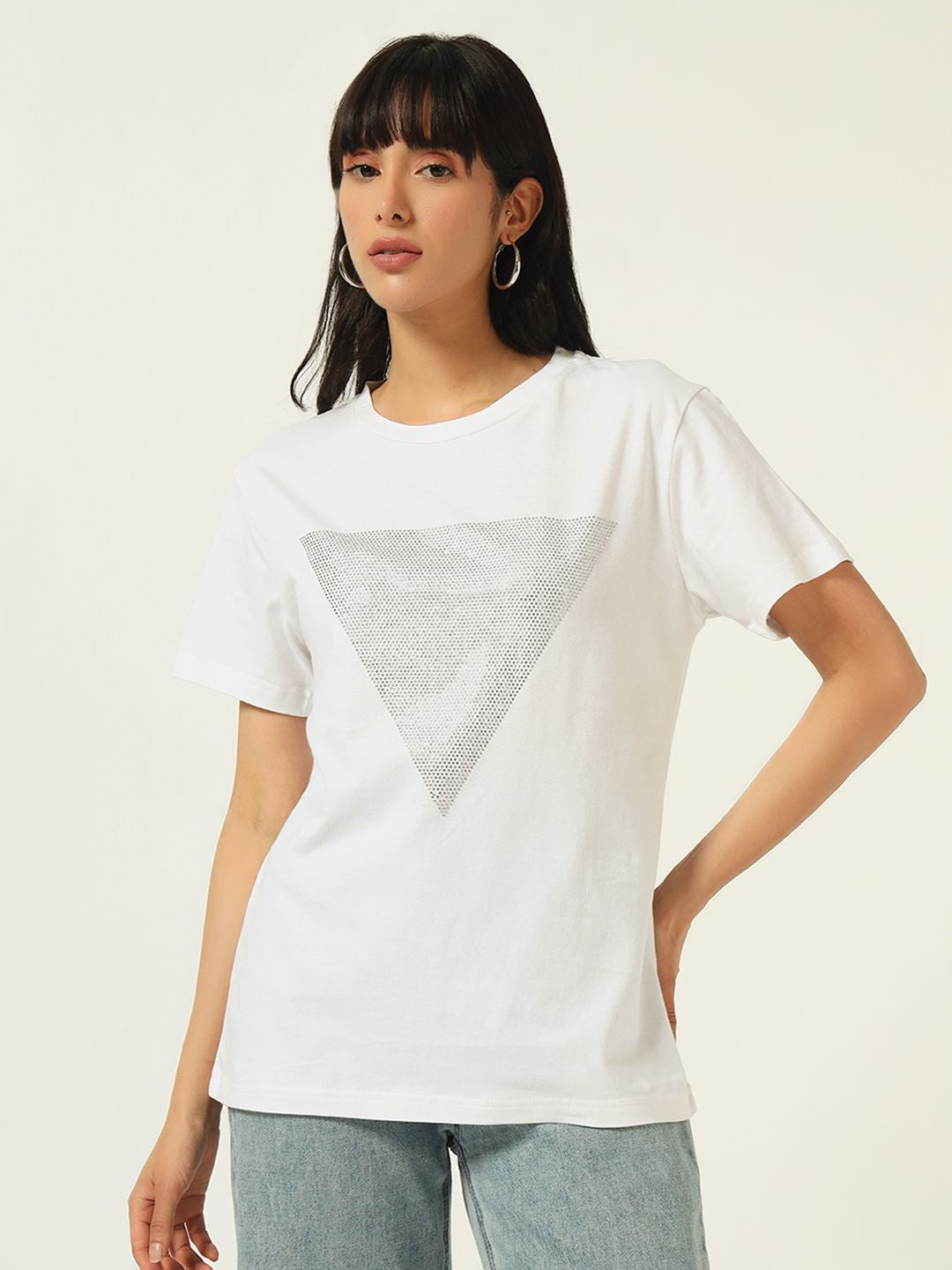 Beatnik White Sequence T-shirt