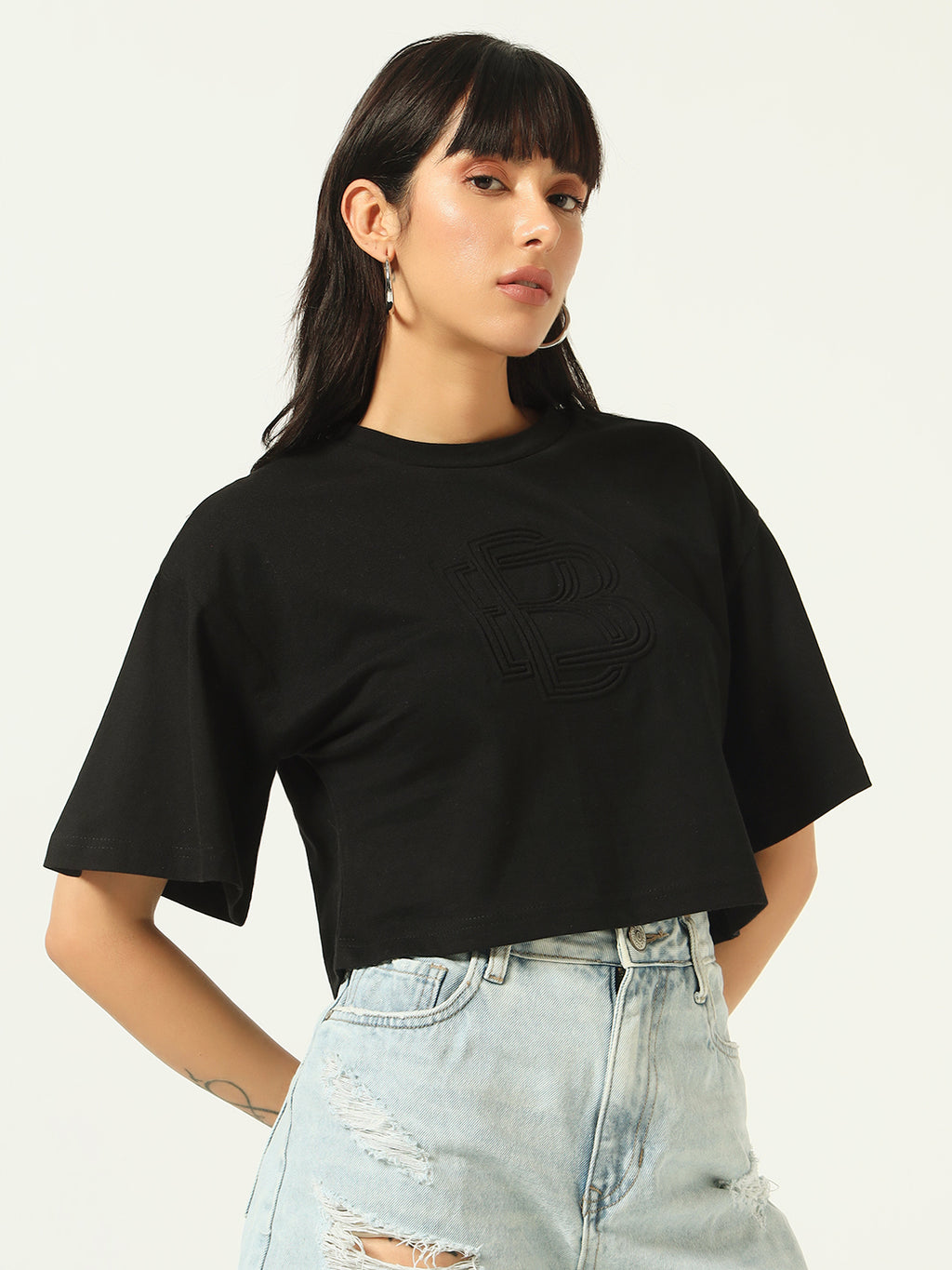 Beatnik Embossed Black T-shirt