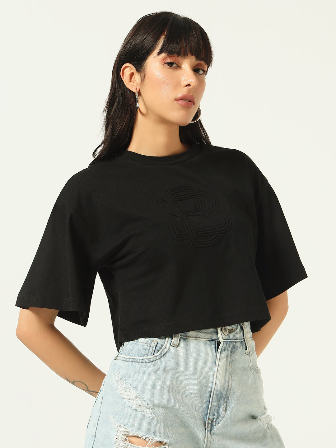 Beatnik Embossed Black T-shirt