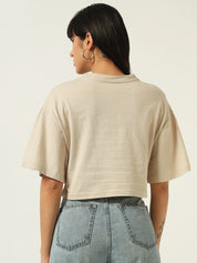 Beatnik Beige Embossed T-shirt
