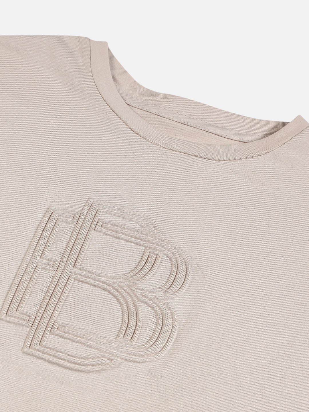 Beatnik Beige Embossed T-shirt