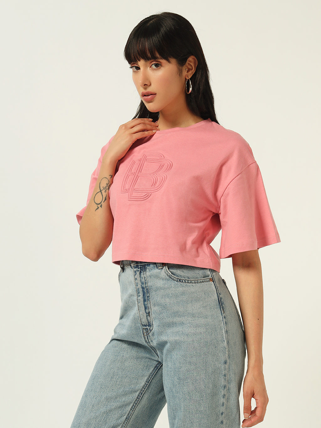 Beatnik Embossed Pink T-shirt