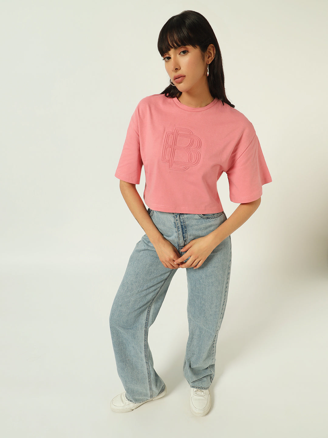 Beatnik Embossed Pink T-shirt