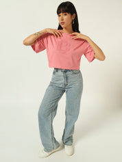 Beatnik Embossed Pink T-shirt