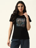 Beatnik Black Screen Print T-shirt
