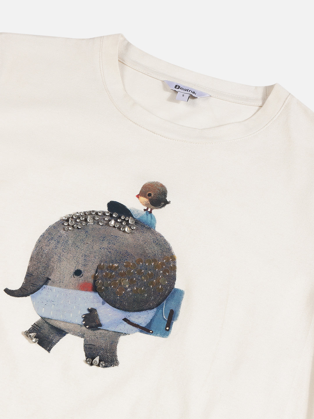 Beatnik Off White DTF Print T-shirt