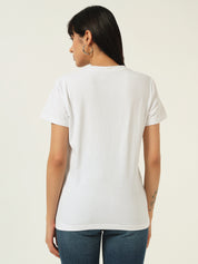 Beatnik White Screen Print T-shirt