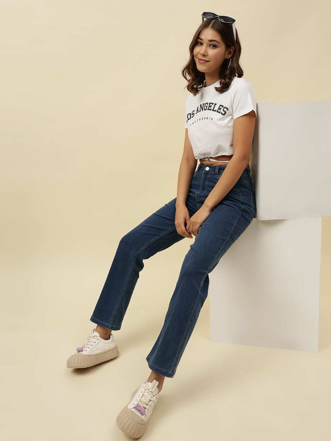 Typography Short Sleeve White T-Shirt Beatnik