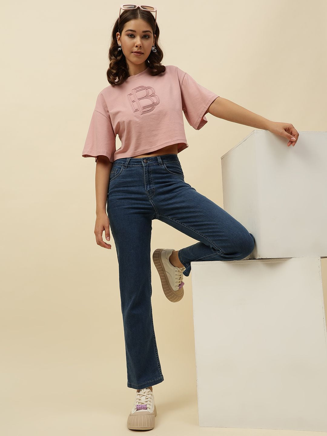 Typography Short Sleeve Pink T-Shirt Beatnik