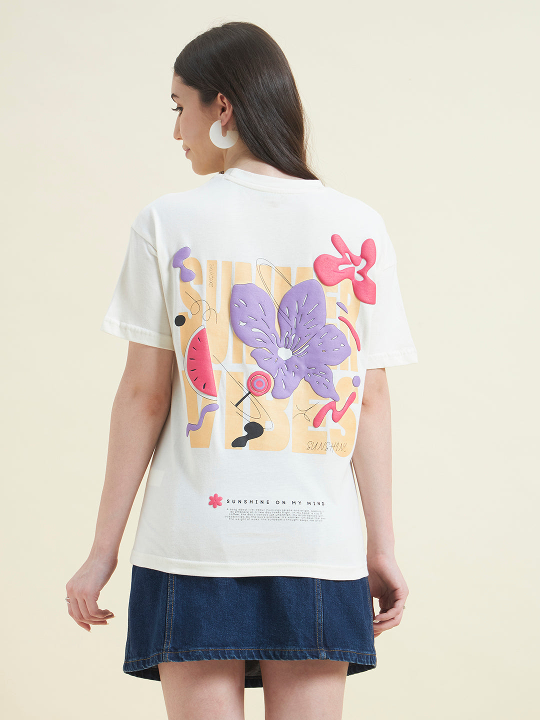 Women Vibrant Color Printed T-shirt