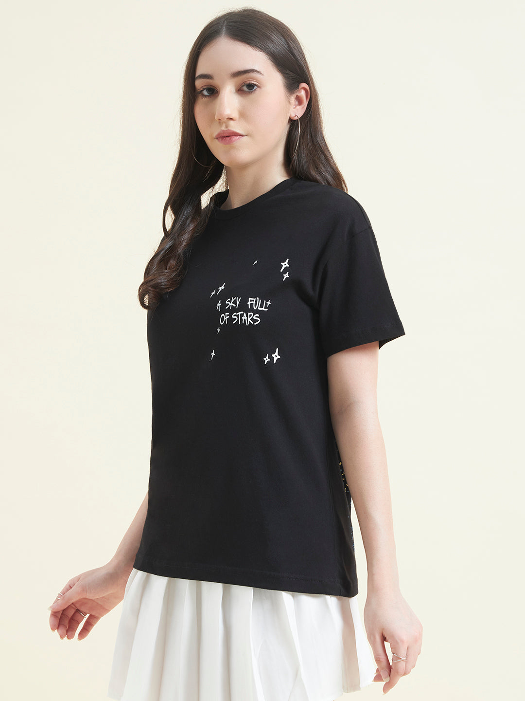Women Sky Full of Stars Embossed Print