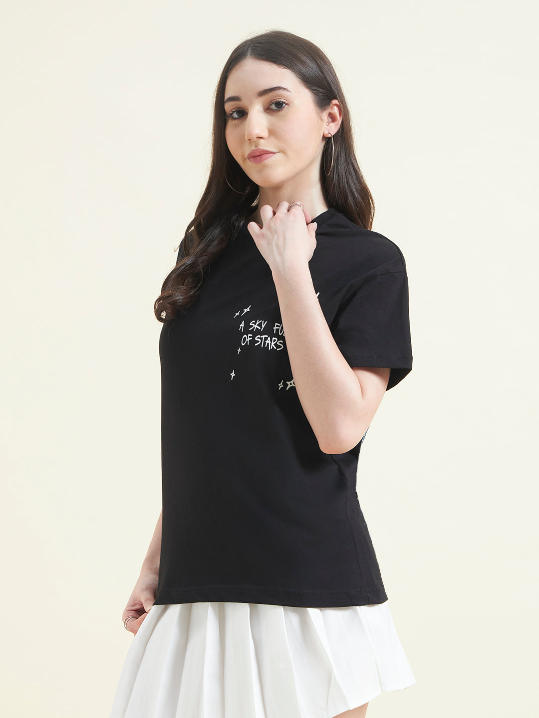 Women Sky Full of Stars Embossed Print