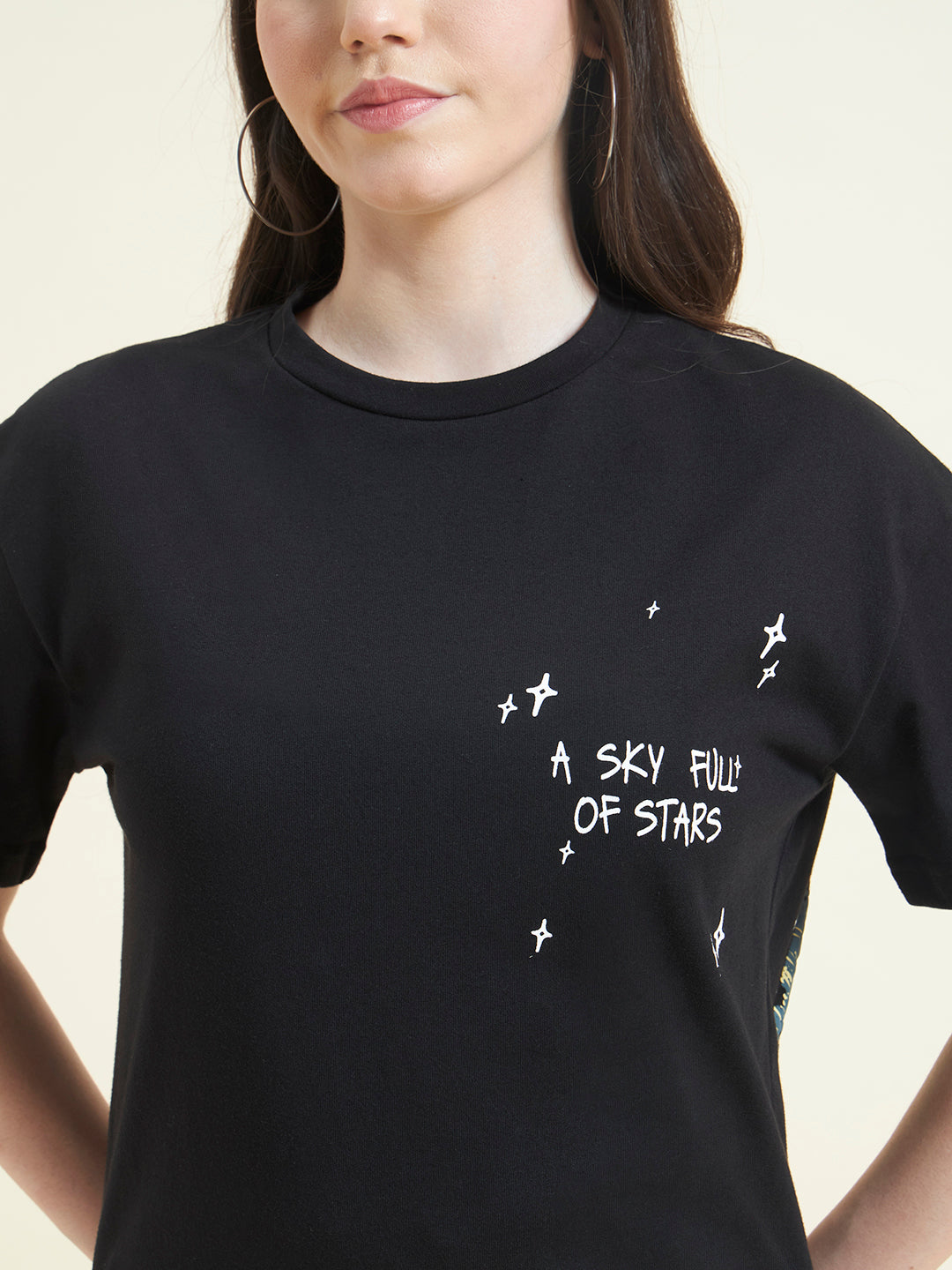 Women Sky Full of Stars Embossed Print