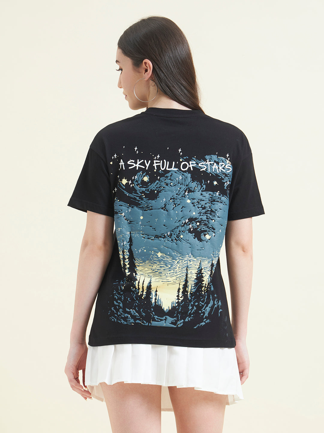 Women Sky Full of Stars Embossed Print