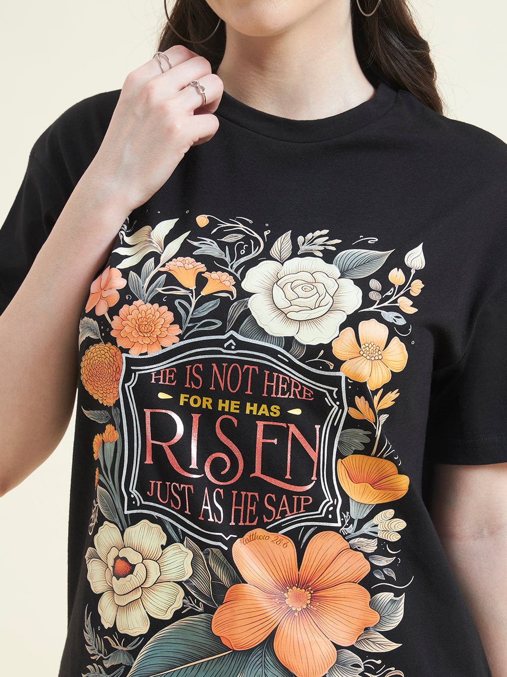 Women Flowral Embossed print T-shirt