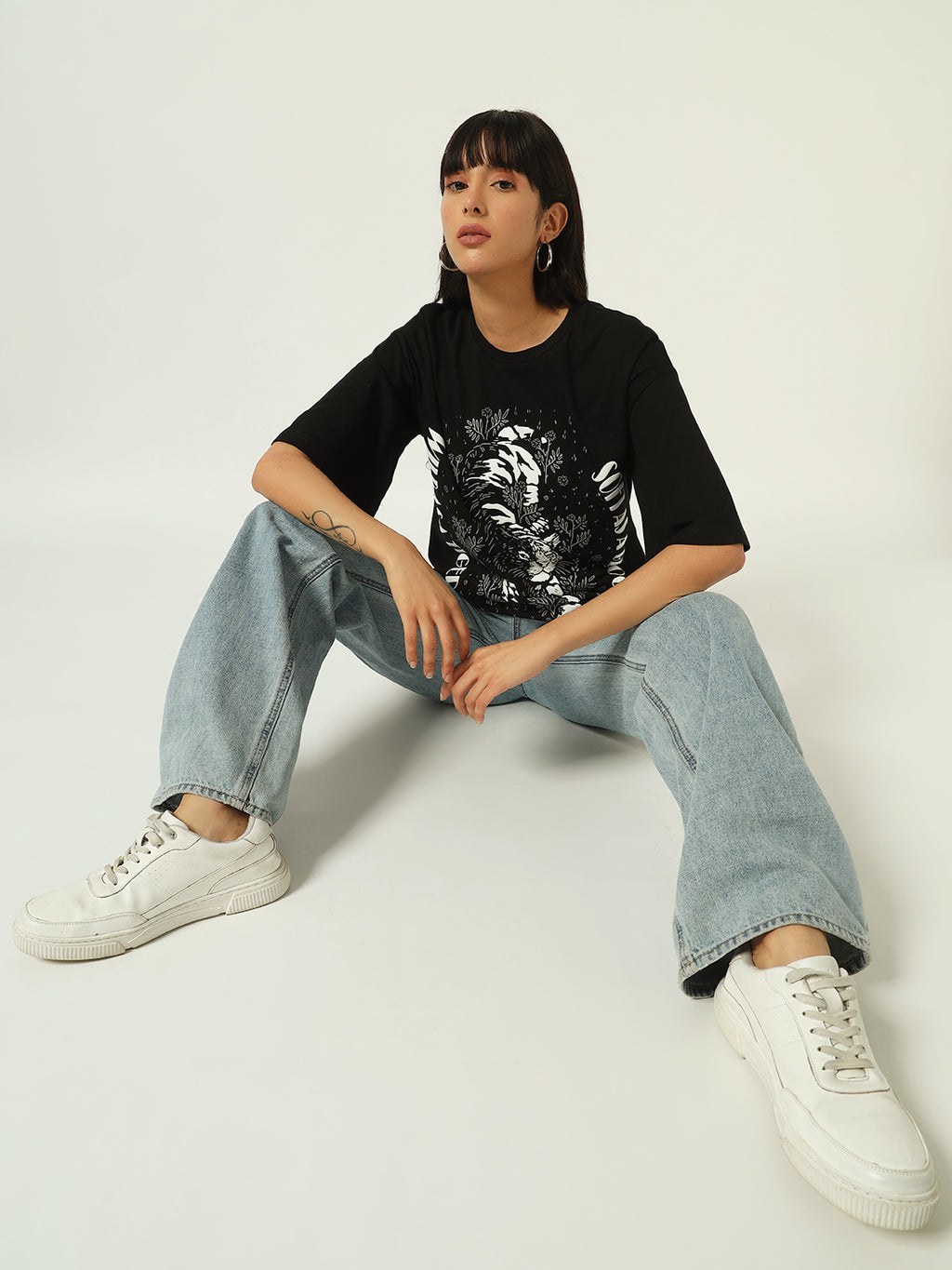 Beatnik Screen Print Black T-shirt