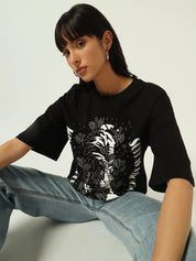 Beatnik Screen Print Black T-shirt