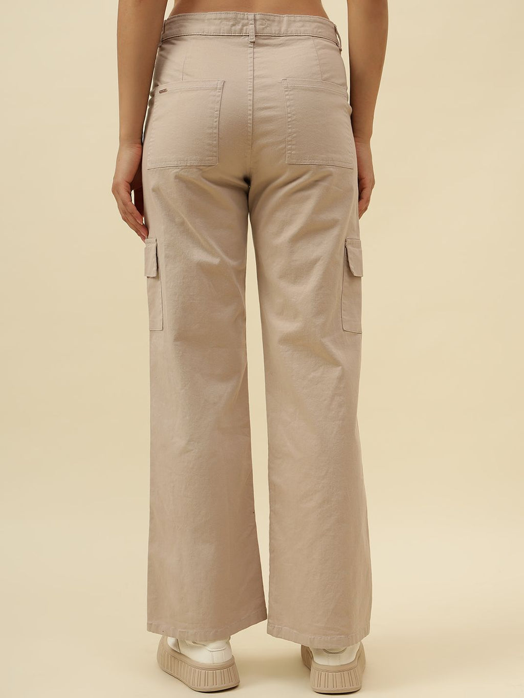 Beige Cargo Stretchable Trouser Beatnik