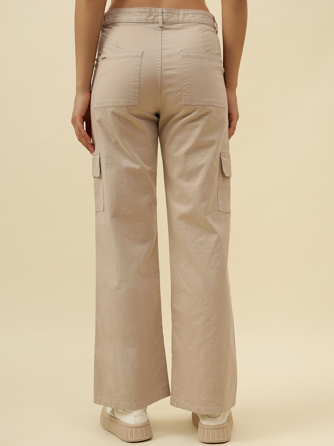 Beige Cargo Stretchable Trouser Beatnik