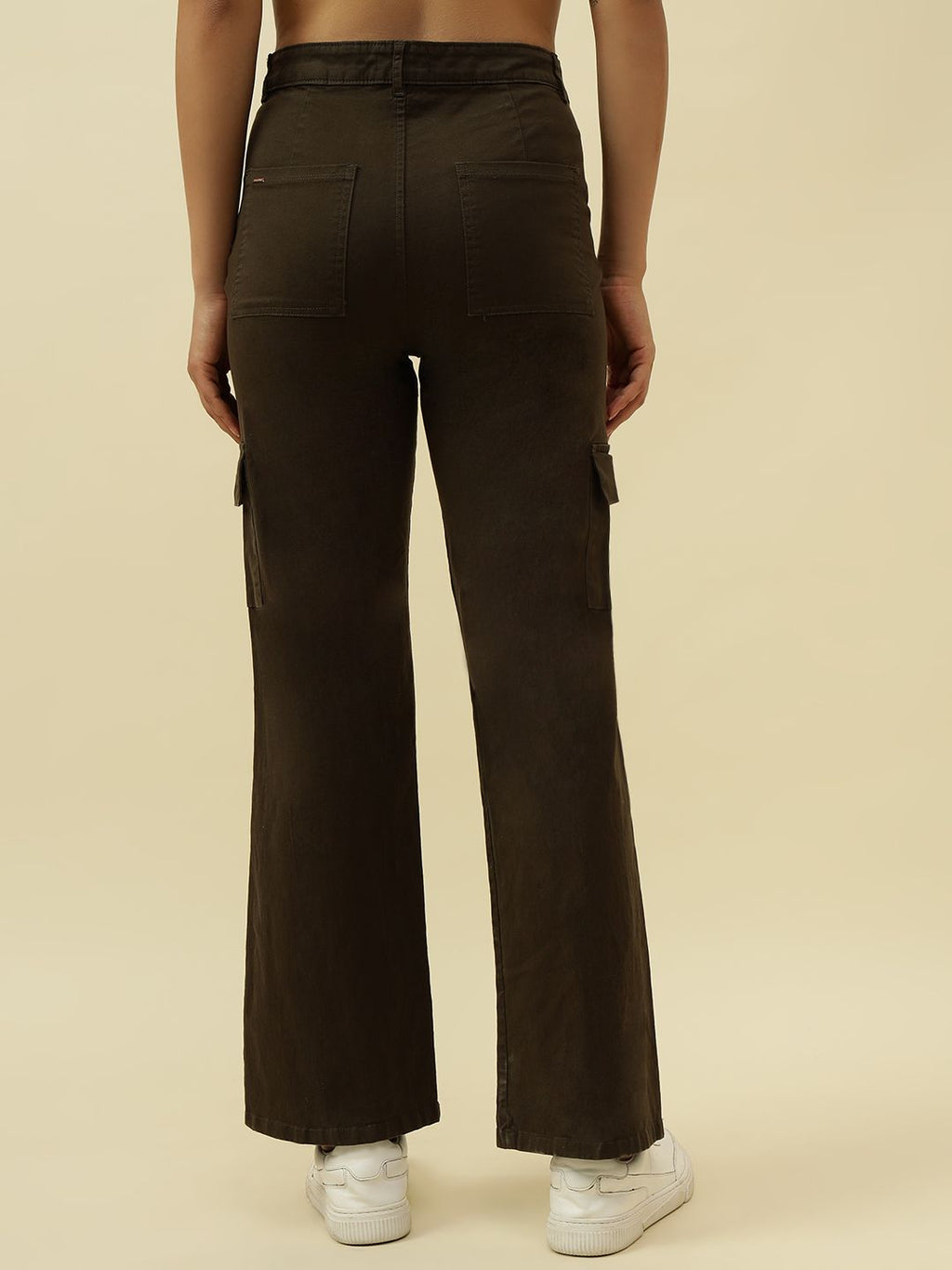 Olive Green Cargo Stretchable Trouser Beatnik