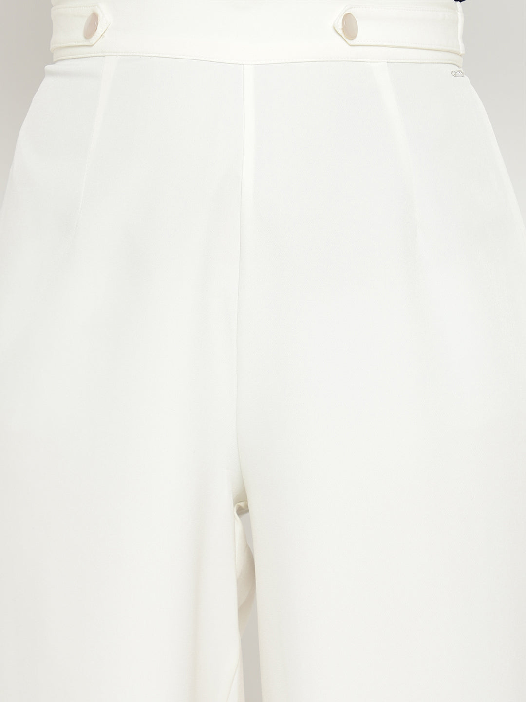 Beatnik Off White Straight Trousers Beatnik
