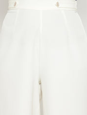 Beatnik Off White Straight Trousers Beatnik