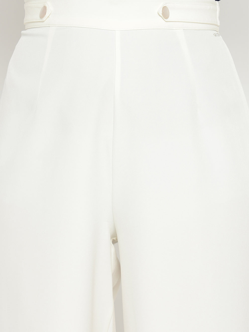 Beatnik Off White Straight Trousers Beatnik