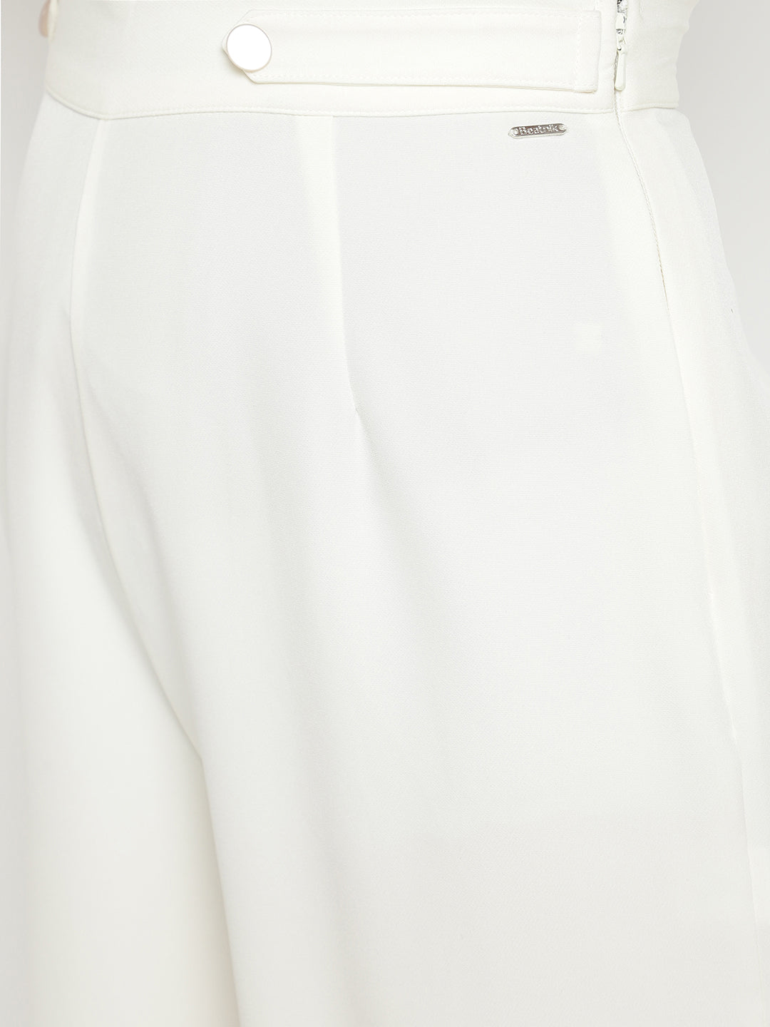 Beatnik Off White Straight Trousers Beatnik