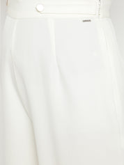 Beatnik Off White Straight Trousers Beatnik