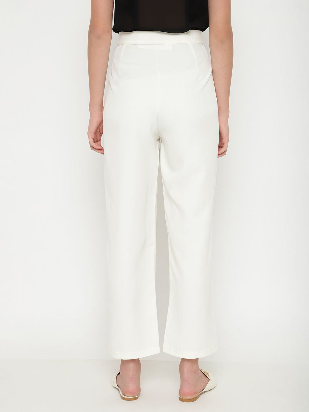 Beatnik Off White Straight Trousers Beatnik