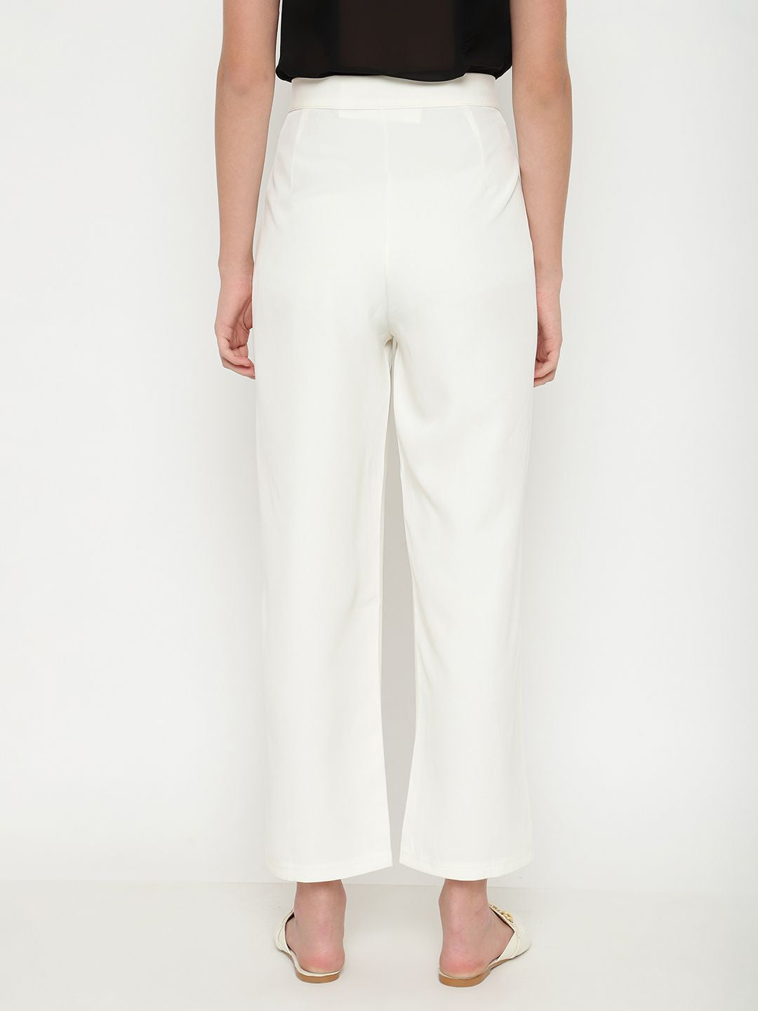 Beatnik Off White Straight Trousers Beatnik