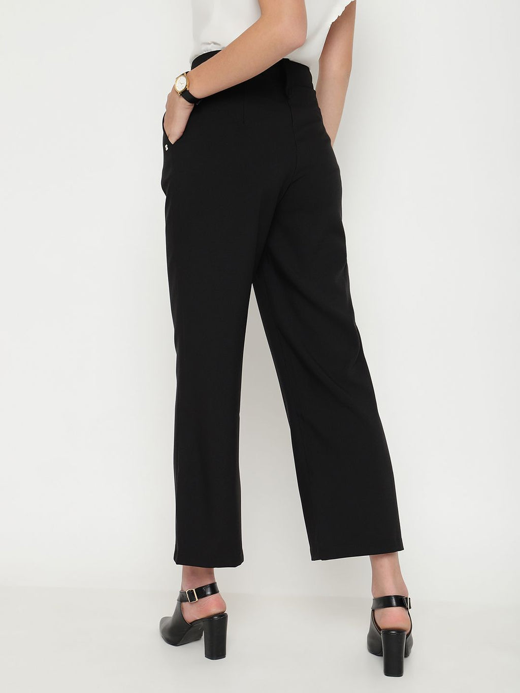 Beatnik Black Straight Trousers Beatnik
