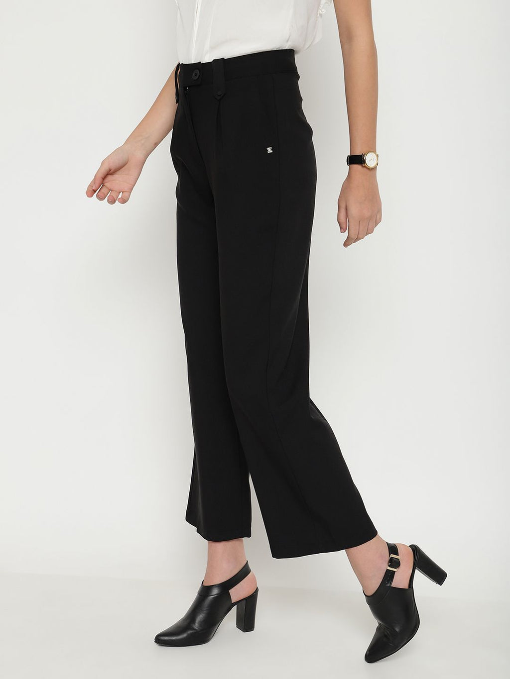 Beatnik Black Straight Trousers Beatnik
