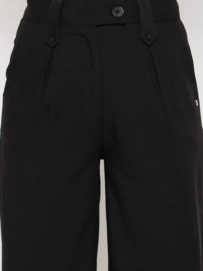 Beatnik Black Straight Trousers Beatnik