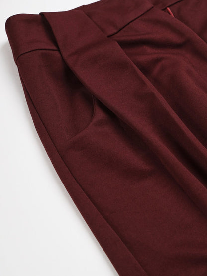 Beatnik Maroon Flare  Womens Trousers Beatnik India