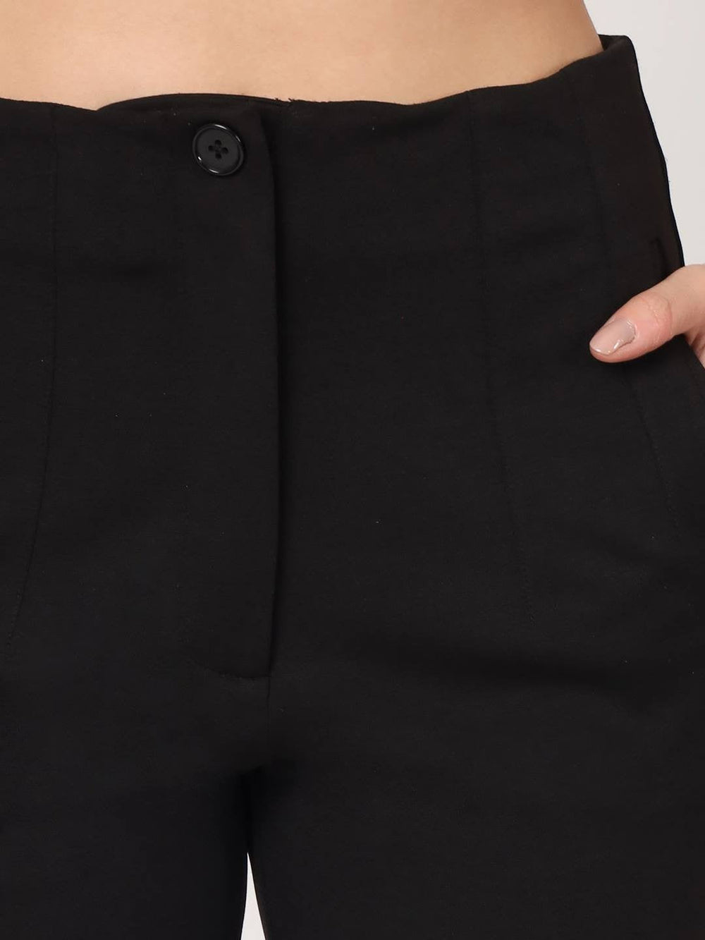 Beatnik Black Pleated Womens Trousers Beatnik India