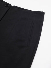 Beatnik Black Pleated Womens Trousers Beatnik India