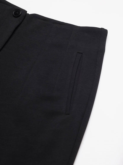 Beatnik Black Pleated Womens Trousers Beatnik India