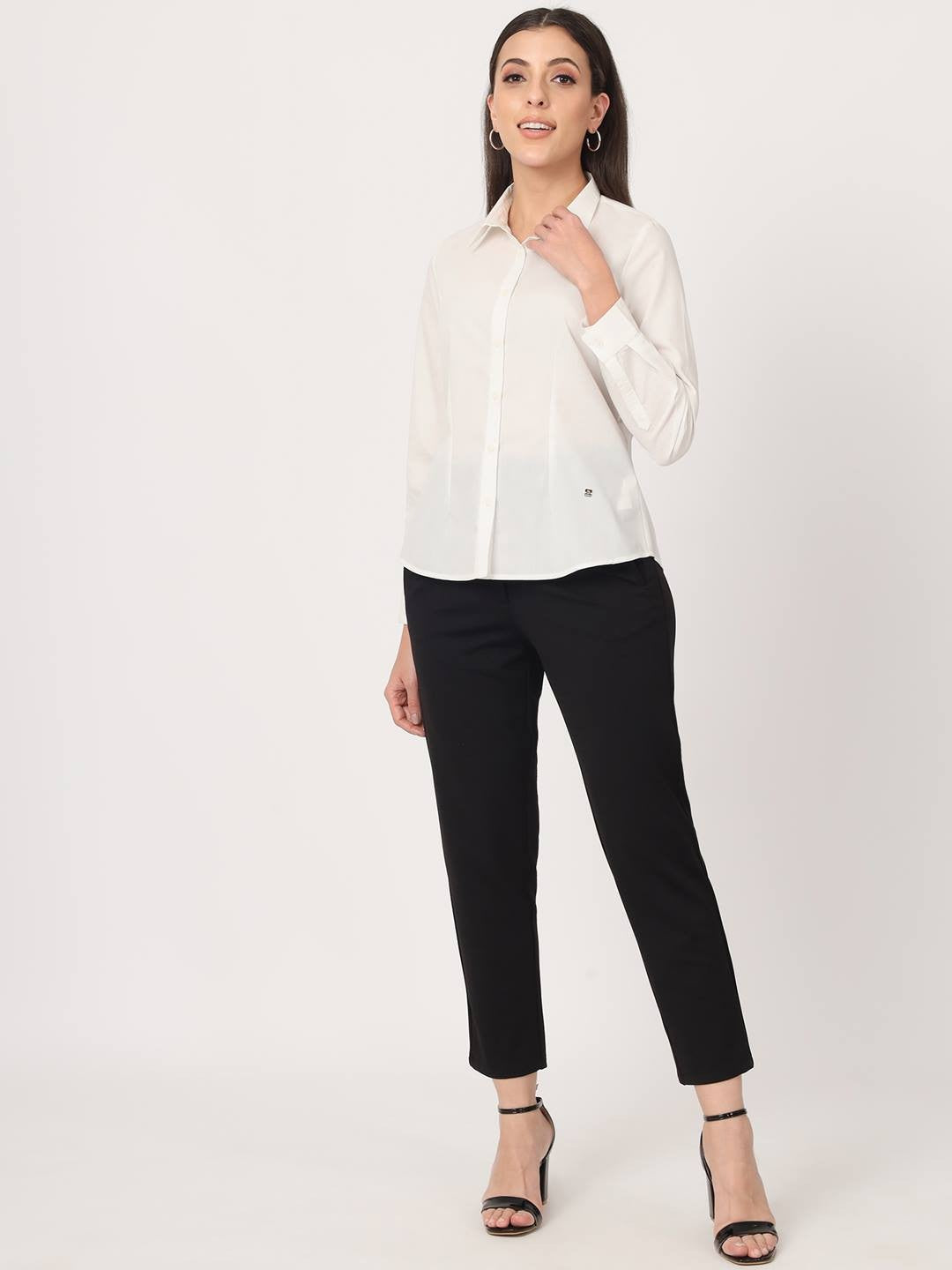 Beatnik Black Pleated Womens Trousers Beatnik India