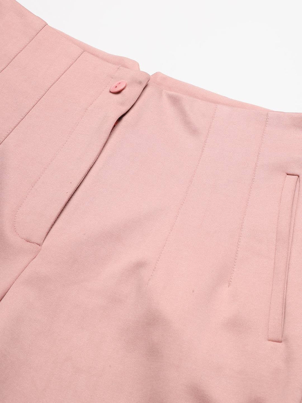 Beatnik Pink Pleated  Womens Trousers Beatnik India