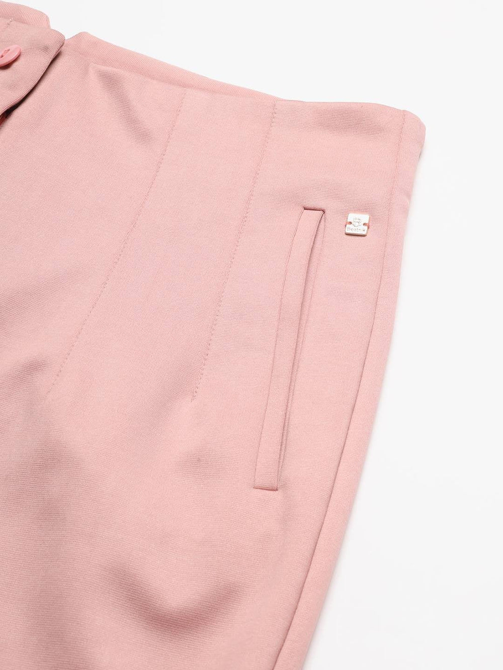 Beatnik Pink Pleated  Womens Trousers Beatnik India
