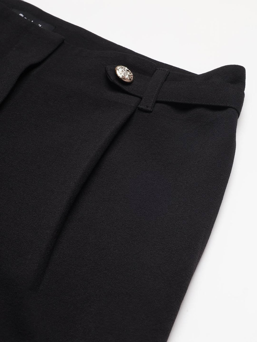 Beatnik Wide Leg Full Length Solid Womens Trousers Beatnik India