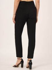 Beatnik Pleated Ankle Length Solid Womens Trousers Beatnik India