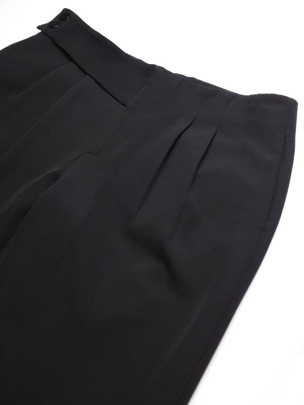 Beatnik Pleated Ankle Length Solid Womens Trousers Beatnik India