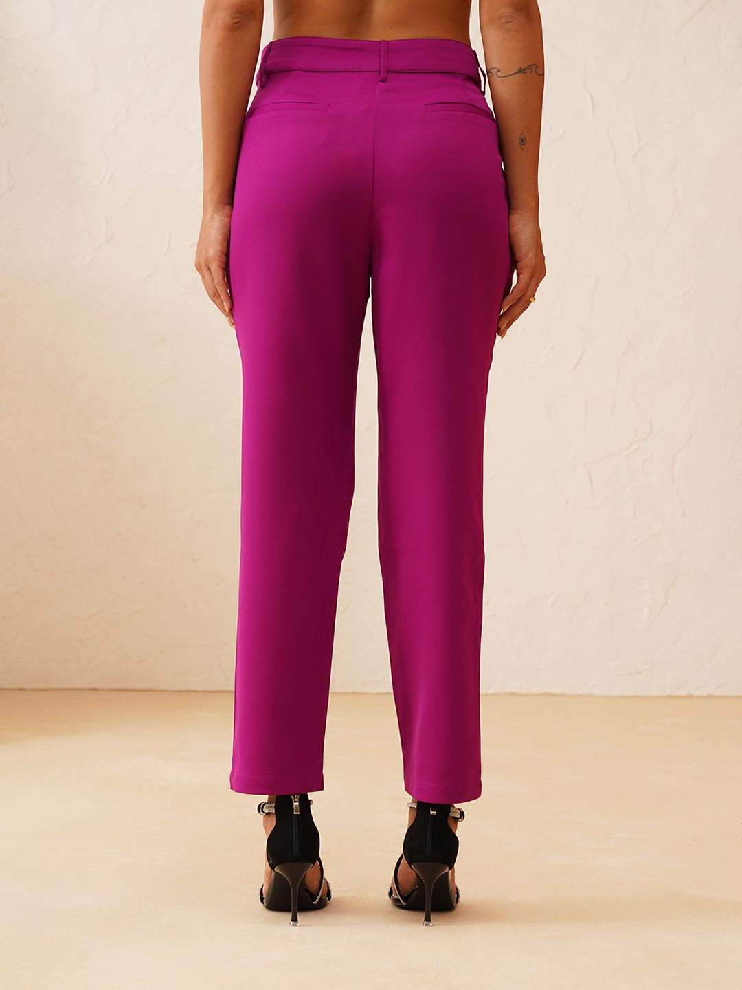 Beatnik Dark Magenta Formal Womens Trousers Beatnik